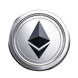 Ilustrasi koin kripto Ethereum ETH yang melayang sebagai elemen grafis